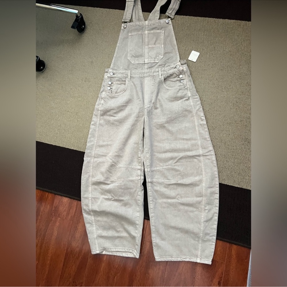 Free People We The Free Good Luck Barrel Overalls - Picture 2 of 3